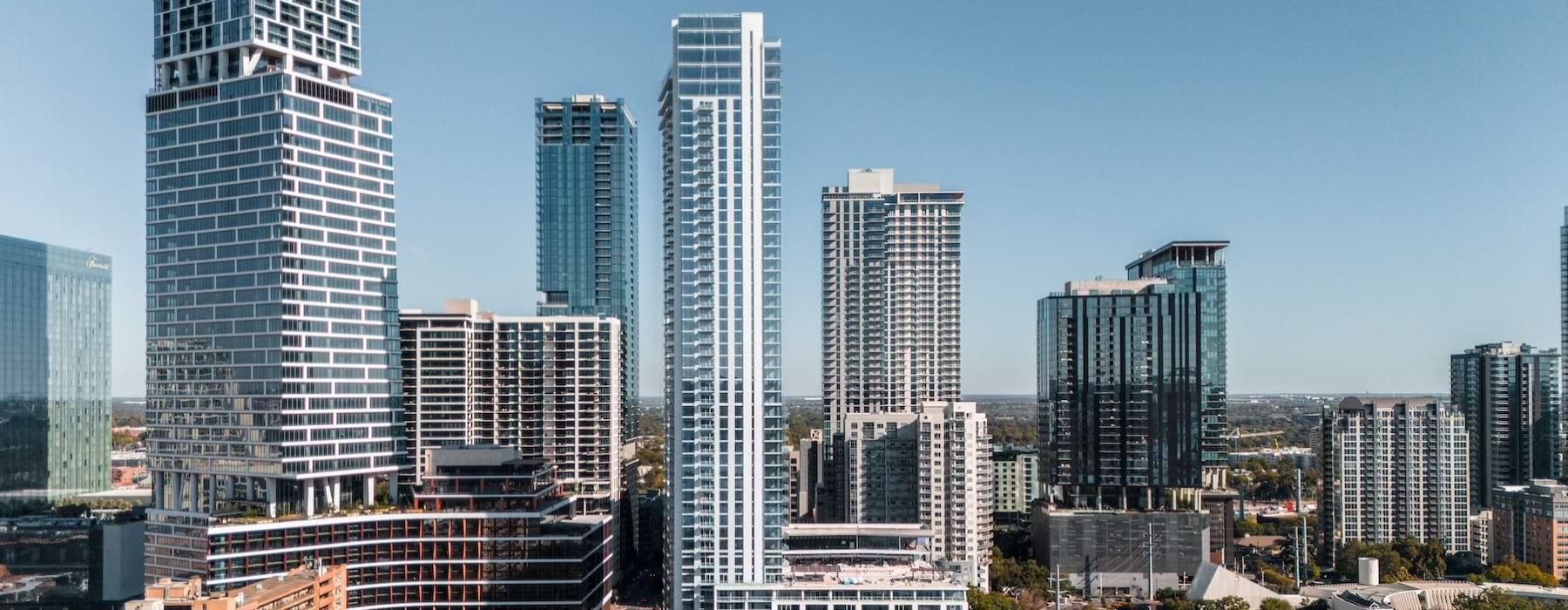 a city with tall buildings