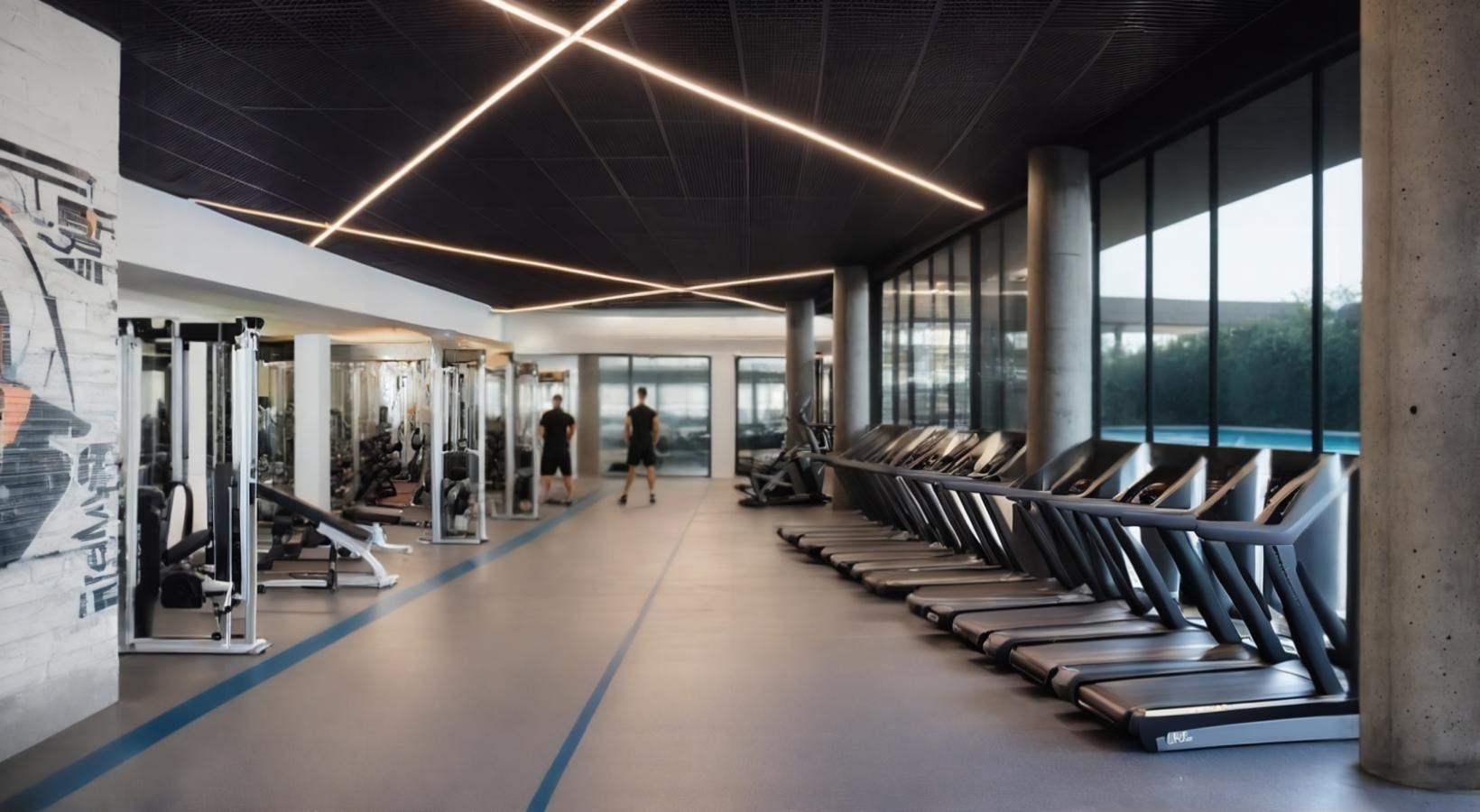 a gym with exercise equipment