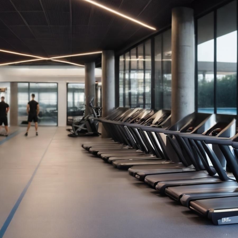 a gym with exercise equipment